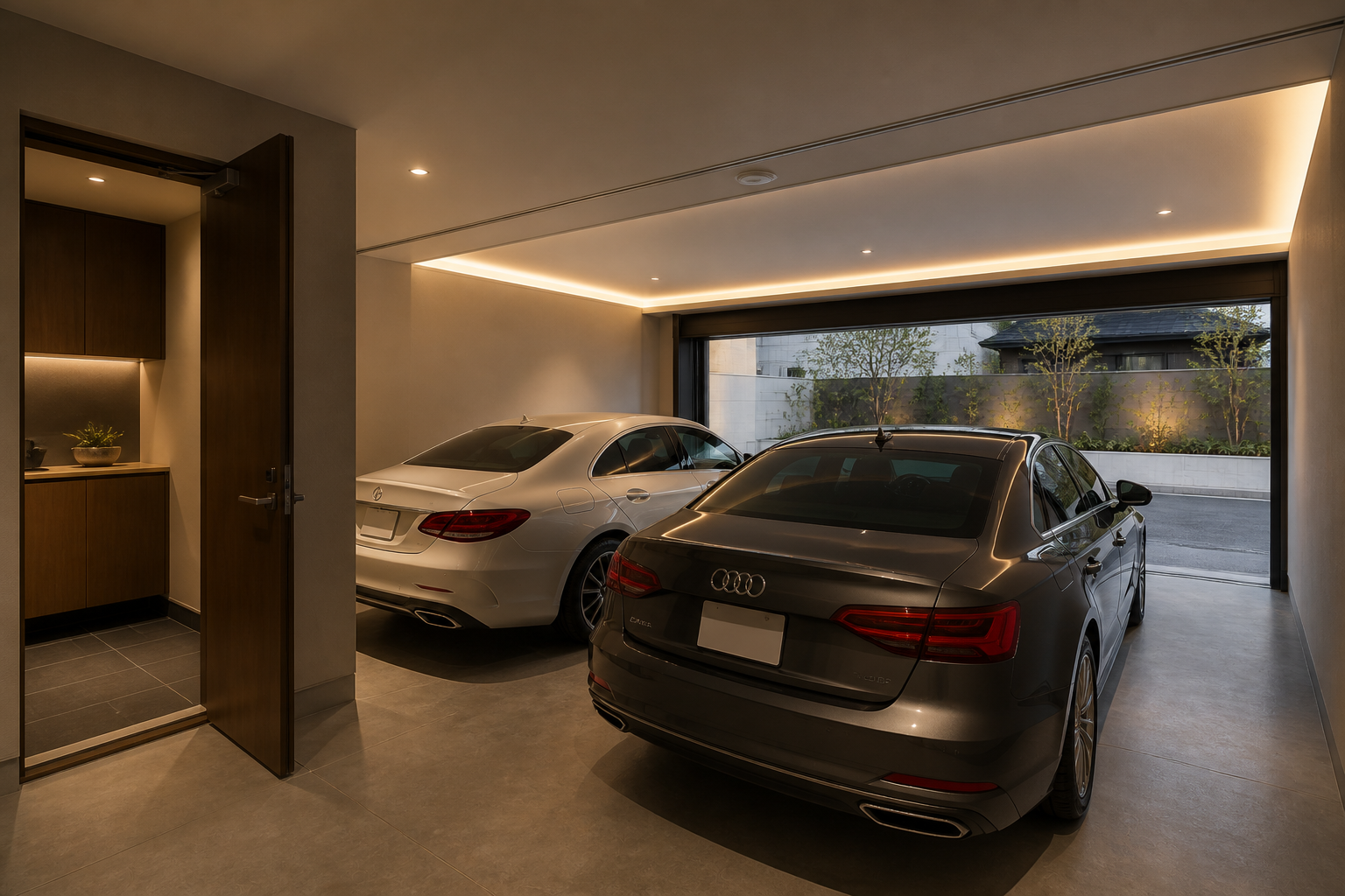 garage sic to north shutter